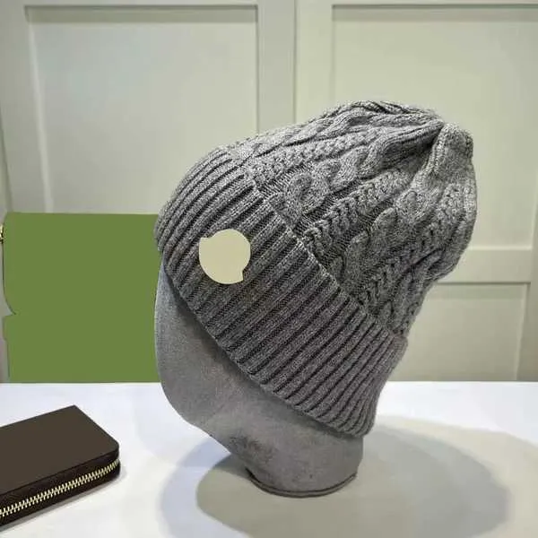 Designer autunno e inverno Cappelli casual di beanie da uomo e da donna regalo di Natale denso tappo di lana puro a maglia puro jacquard unisex cranio cappello