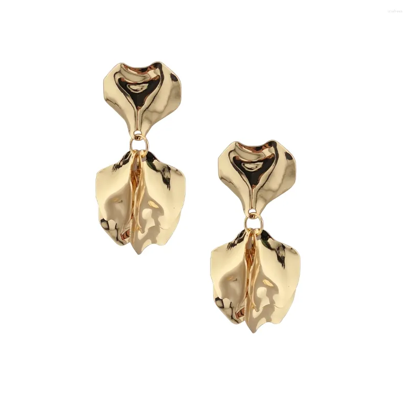 Dangle Earrings 2023 Women Brand Ear Jewelry Metal Floral Petals Winter Fashion Petunia Flower Drop Earring