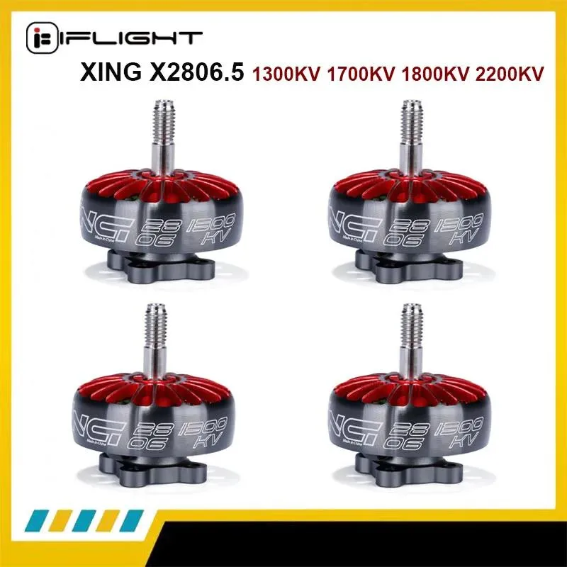 Acessórios Iflight xing x2806.5 2806 1300kV 1700kV 1800kV 2200kV Motor sem escova 26s para hélice de quadro FPV de 78 polegadas RC FPV Racing Drone