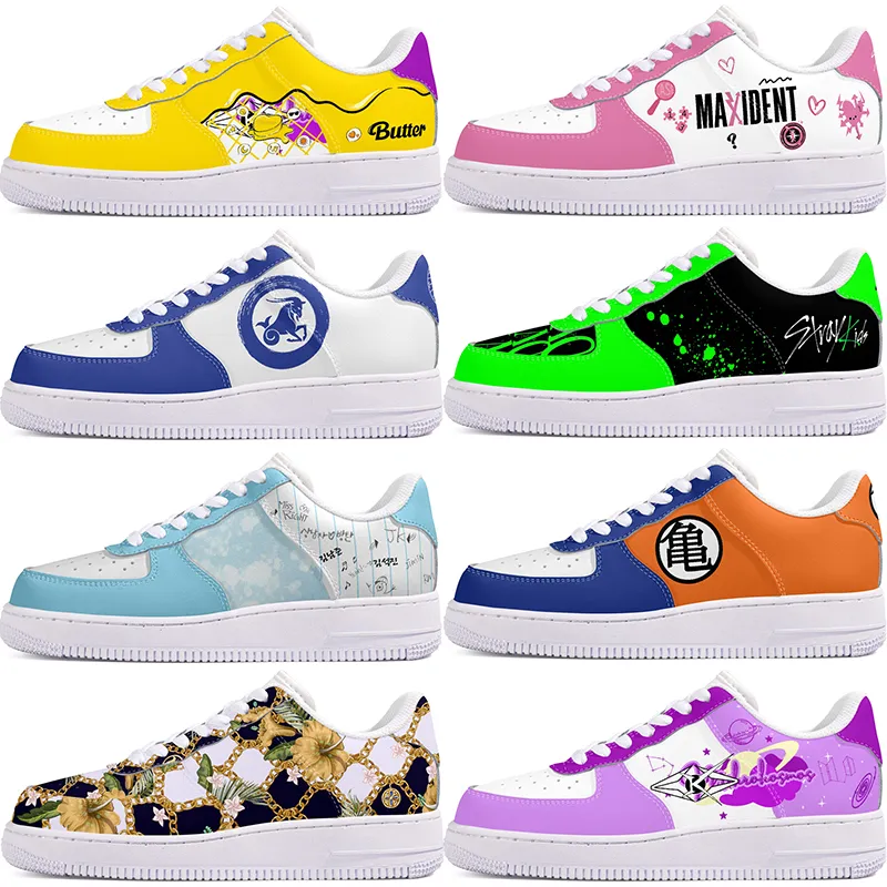 DIY prachtige schoenen mooie herfst heren Vrijetijdsschoenen voor heren dames casualplatform sneakers Klassieke cartoon graffiti trainers comfortabele lichtbruine sport