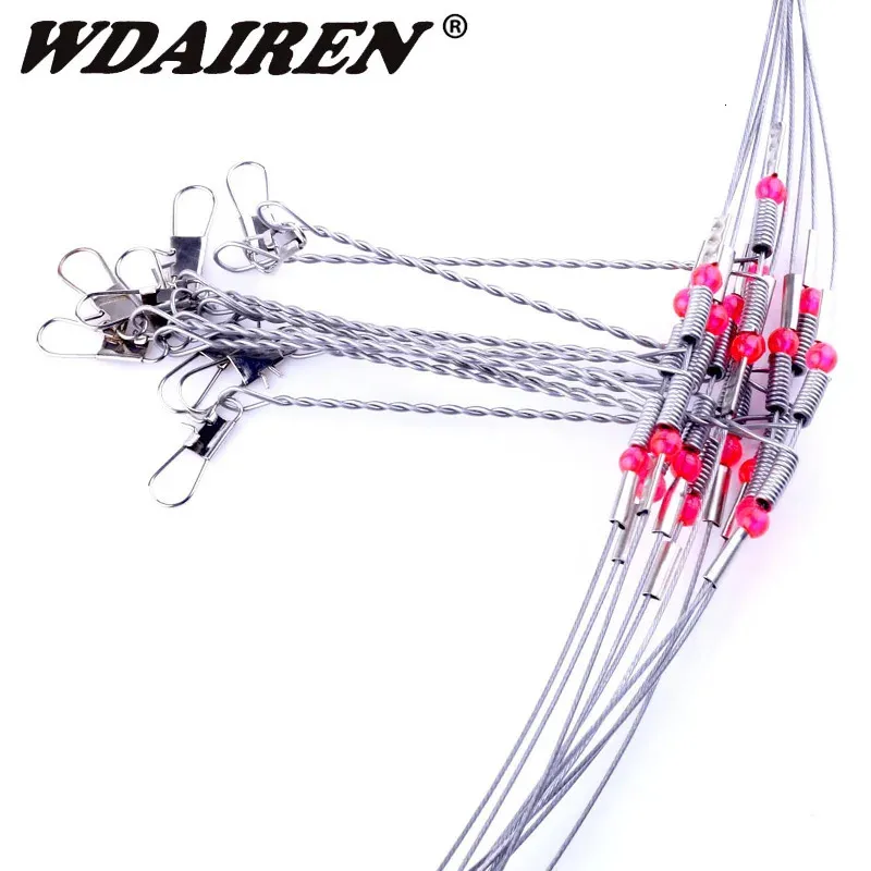 Akcesoria rybackie Wdairen Antiwinding 15 Obrotowe haczyka stalowe platformy druciane haczyki Haczyki wysokiej jakości przynęty 231219