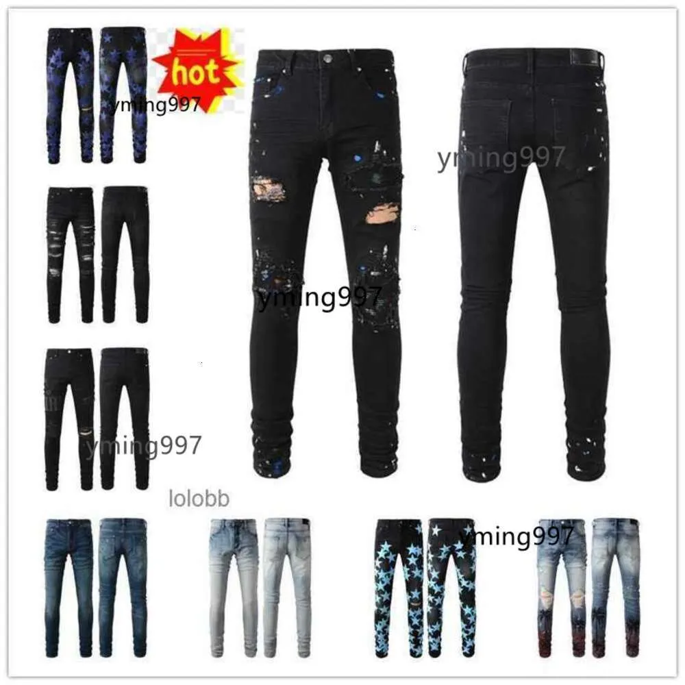 Homme 2024 Biker Nouveaux Pantalons Arrivées amari Jeans amirl Jean amirlies am Denim amis Holes imiri amiiri COOLGUY Pantalons pour hommes Vêtements de luxe TP0E