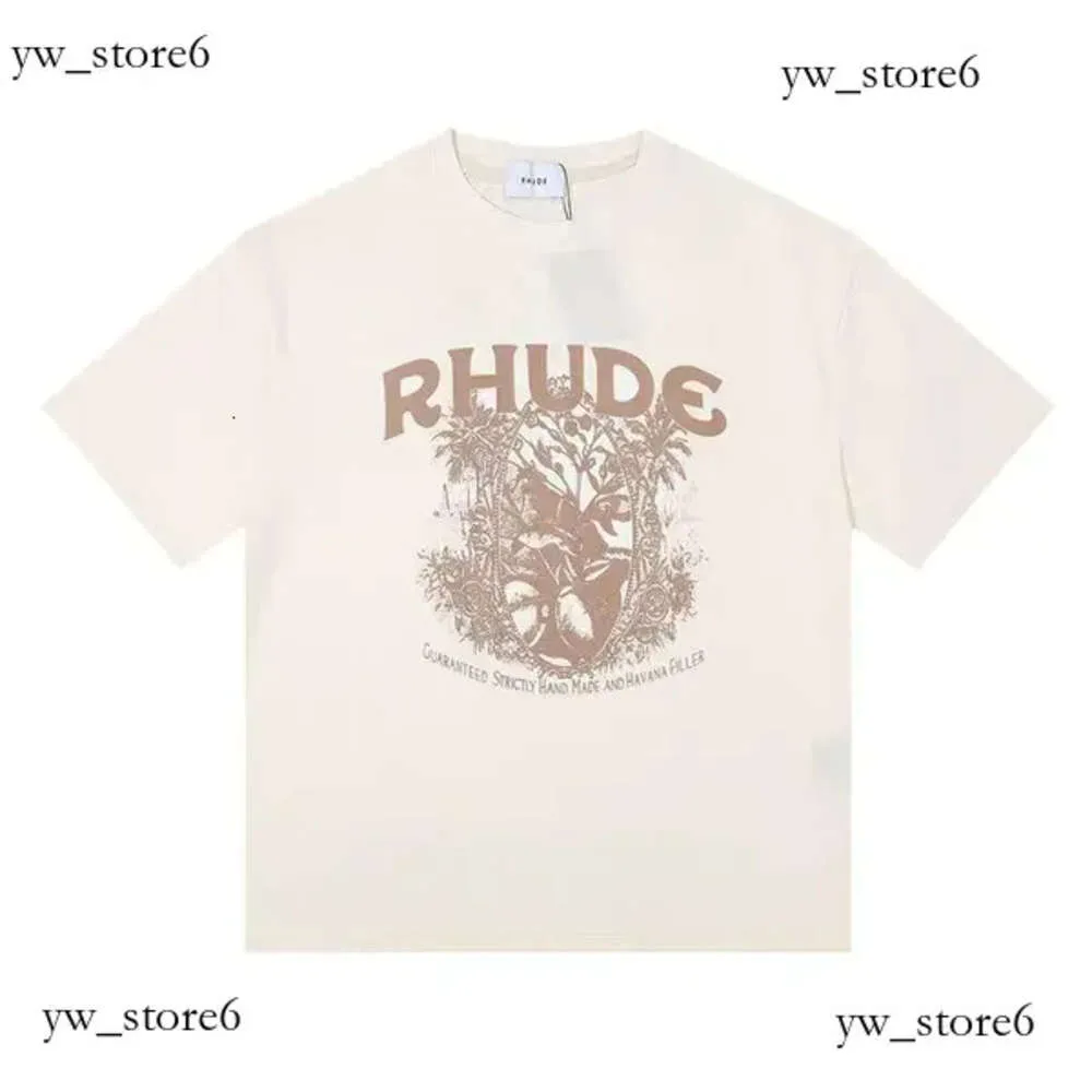 Mode Mens Women Designers T-shirts Rhude Tees Apparel Topps Man S Casual Letter Clothing Shirt 3XL 4XL 1019 S
