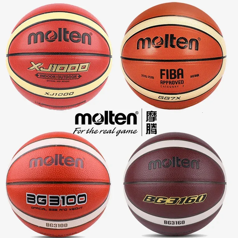 Officiële maat 7/6/5/4 Molten GG7X XJ1000 BG3100 Basketbal PU-leer voor volwassen tiener kinderen buiten binnen wedstrijdtraining 231220