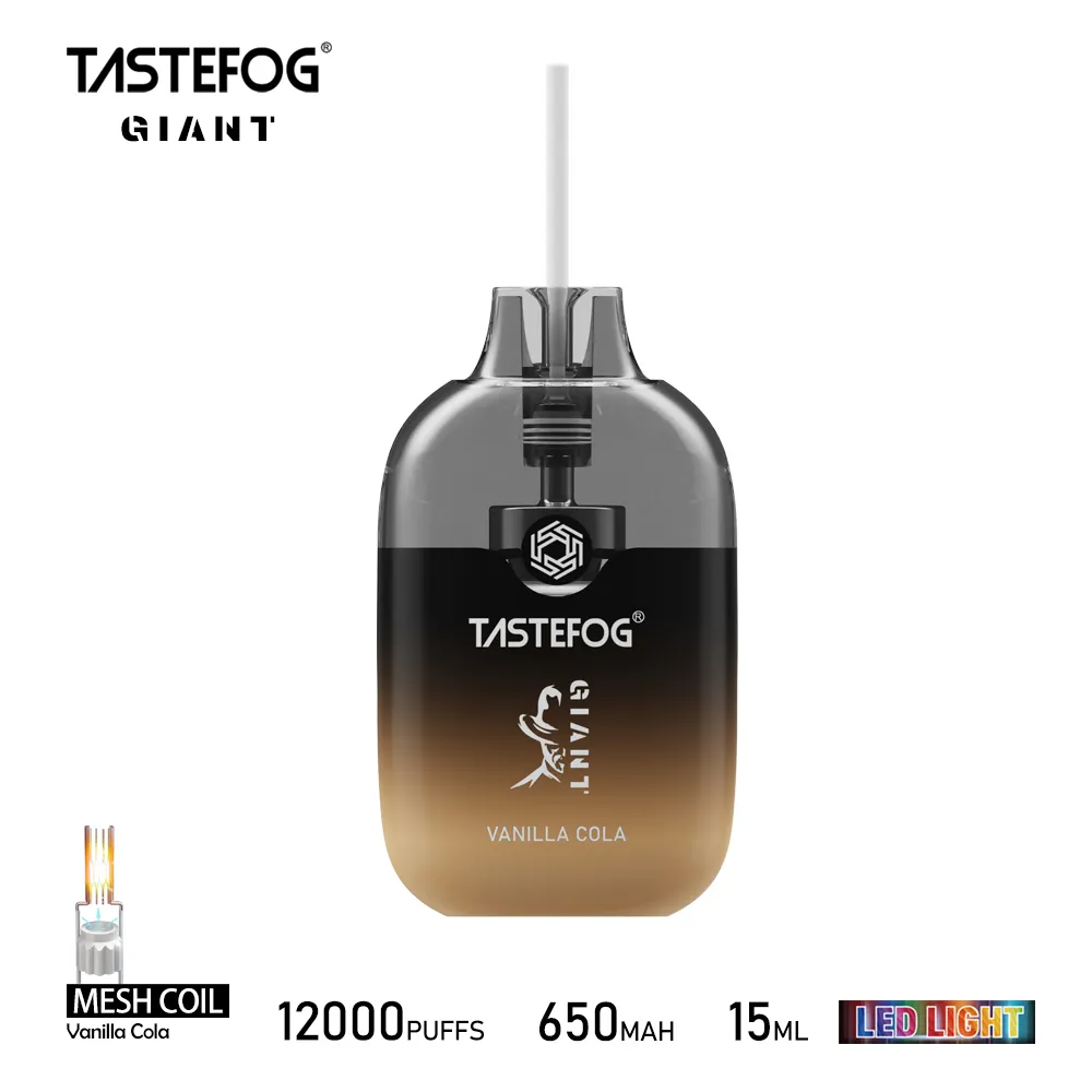 Groothandelsprijs 12000 Bladerdeeg Wegwerp Vape Vaporizer Tastefog Giant 2% E-sigarettenwolken 12K 650mAh oplaadbare batterij 12 smaken