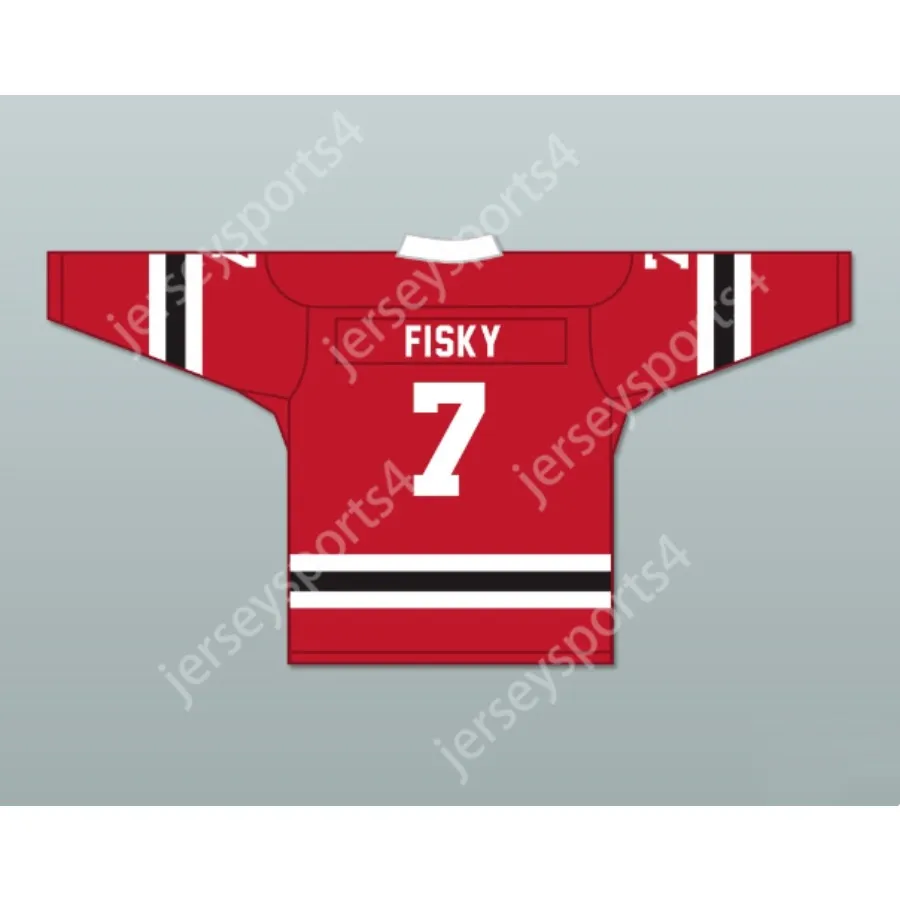 MAGLIA HOCKEY ALTERNATA ROSSA IRLANDESE FISKY 7 LETTERKENNY NUOVA Cucitura superiore S-M-L-XL-XXL-3XL-4XL-5XL-6XL