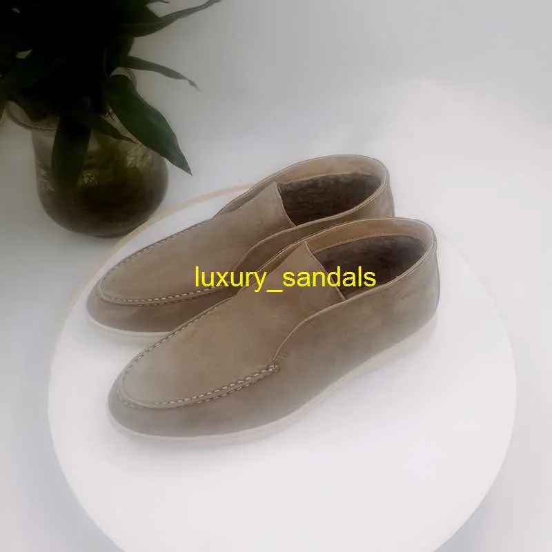 Otwarty spacer Chukka Boots Designer Loropinas Buty Loropinas Specjalny prześwit Lp Lefu Buty Płaskie dno wełniane krótkie buty ciepłe krótkie buty okrągły głowica Solid Col Hbde