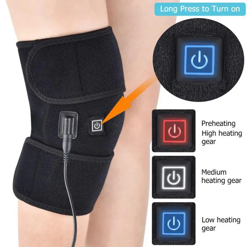 1st Winter Outdoor Heated USB Work Heat Kneepads Protective Football Tennis Extreme Sports Warm Kne Pads Fitness DHX008 231220