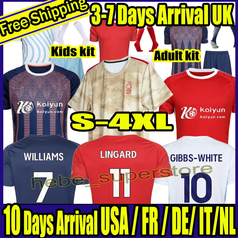 S-4XL NoTTIngham 23 24 LINGARD Soccer Jerseys GRABBAN Johnson Surridge 2023 2024 Men kids Forest Awoniyi AMEOBI KROVINOVIC ELANGA Football Shirts Men Kids Kit