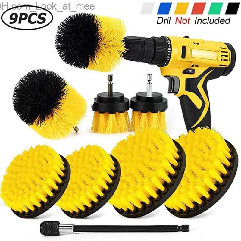 Cleaning Brushes Electric Drill Brush Set Attachment Power Scrubber Cleaning Tool Kit for Grout Tile Sealant Kitchen Bathroom Tub Toilet Surface Q231220