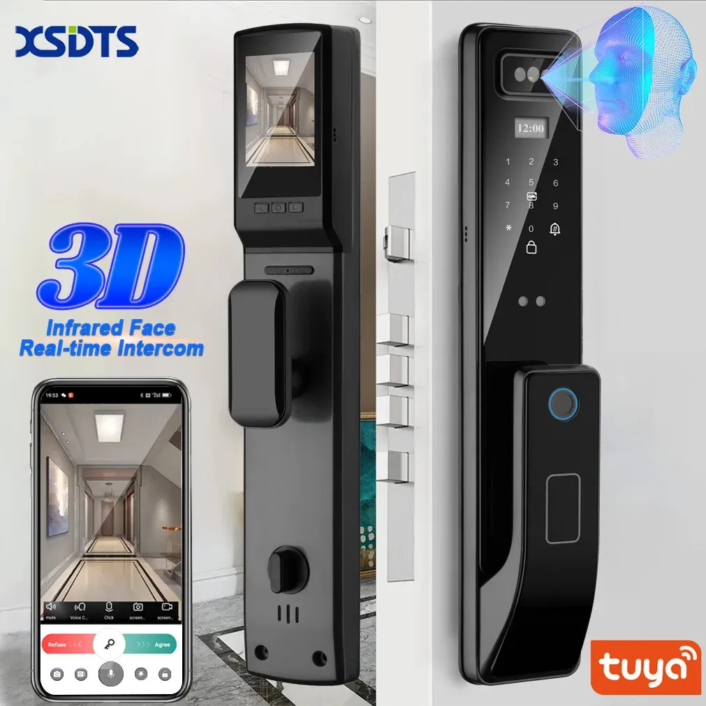 Tuya Smart 3D Face High Security Camera Monitor Smart Fingerprint