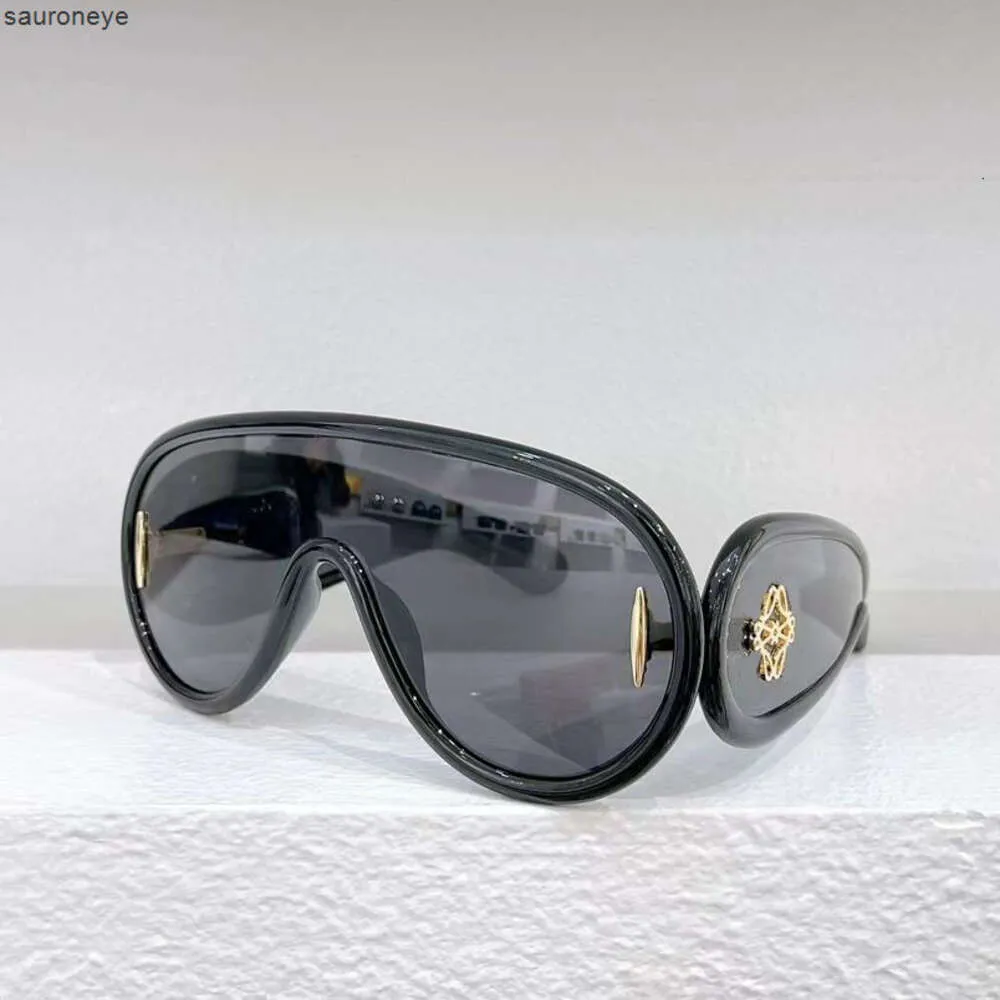 Designer Cool Sunglasses L W40108I Glasses for Men and Women New Wing Shaped One Piece Lens Anti glare UV400 Sunglasses