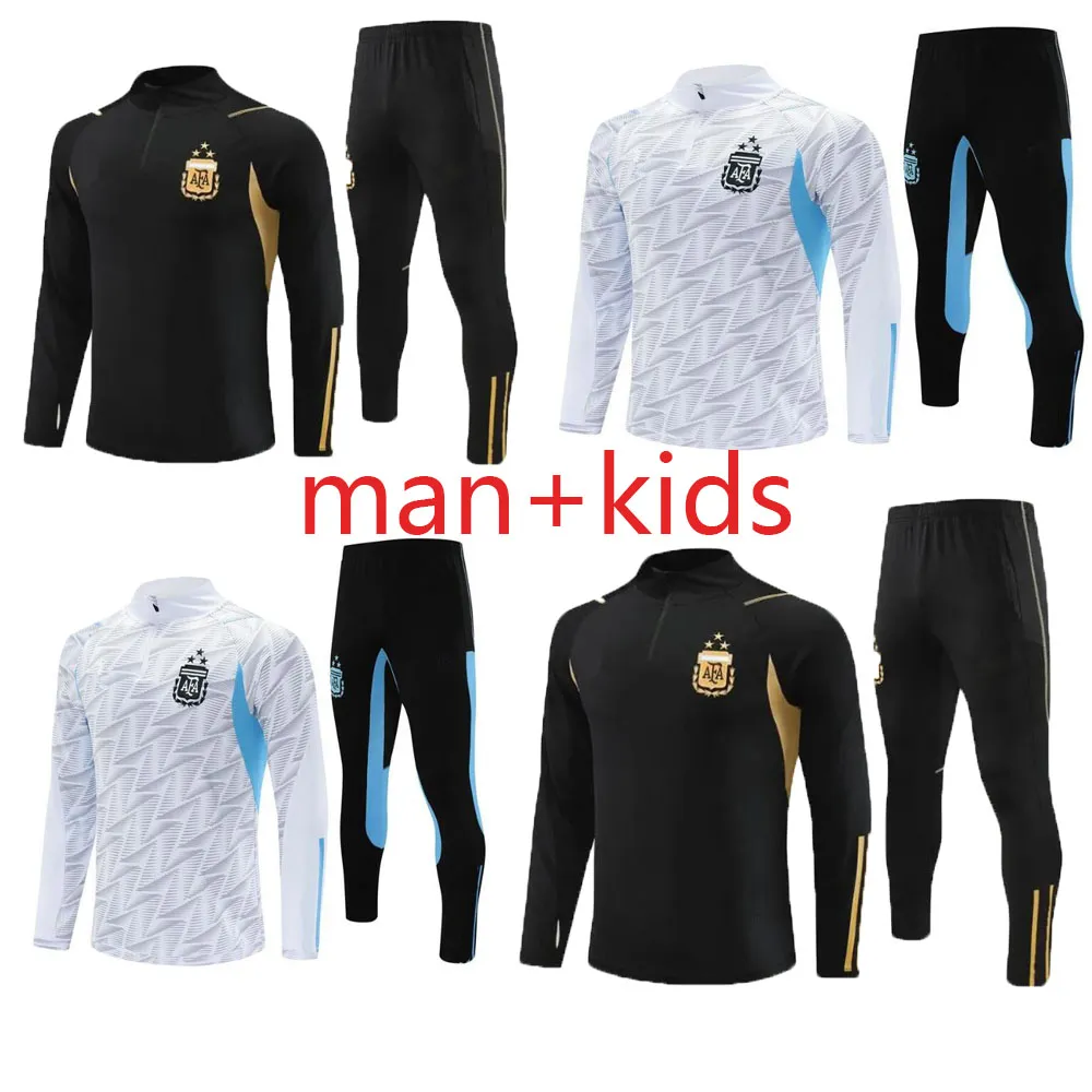 3-sterren Argentinië trainingspak voetbaltrainingsshirt 23/24 nationaal team Voetbal trainingspak jogging Heren en kinderen