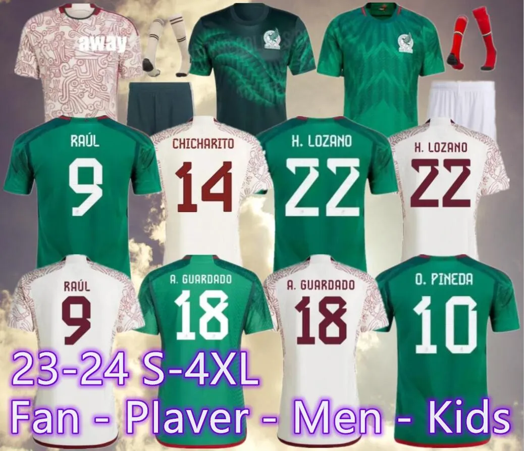 Mexico Soccer Fan Gear RAUL Chicharito Home/Away Jersey 2023/24 Mens