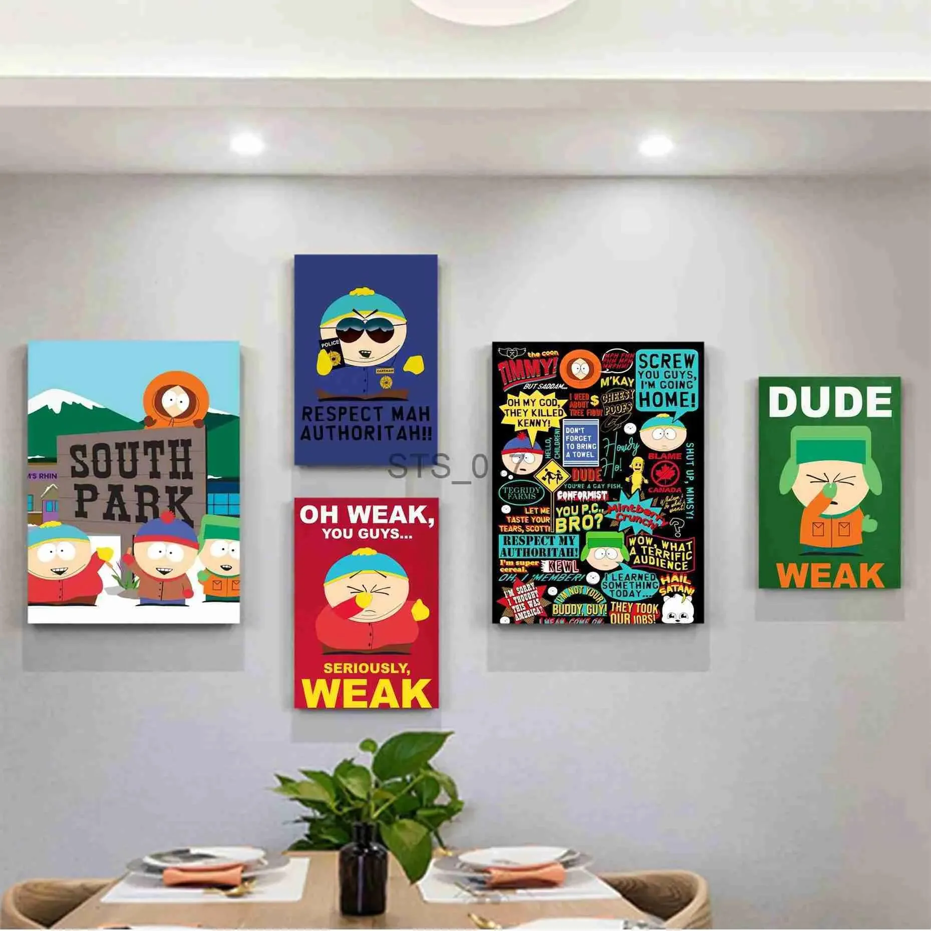 Bakgrundsbilder Bakgrund Southern Cartoon Park Selfadhesive Art Scroll Hanging Picture Poster White Paper Sticker Diy Room Bar Cafe Poster L2312