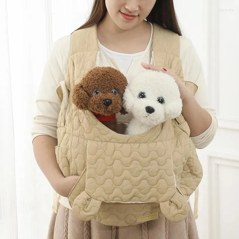 DHgate Winter Dog Cat Backpack Small Pet Carrier Bag for Travel Portable Safety Bag with Chest Strap Home Garden