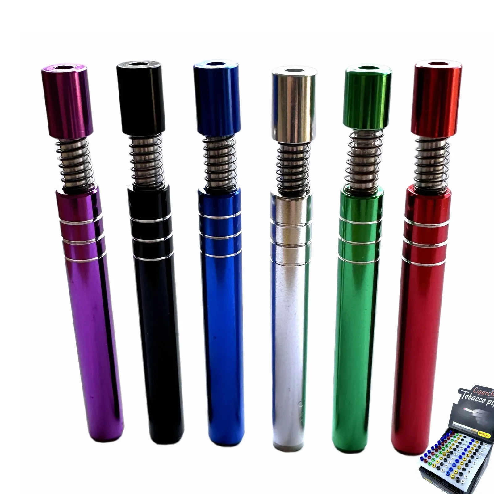 Metal One Hitter Pipe Spring Eject Smoking Pipe,... From Saussurea, $0.41