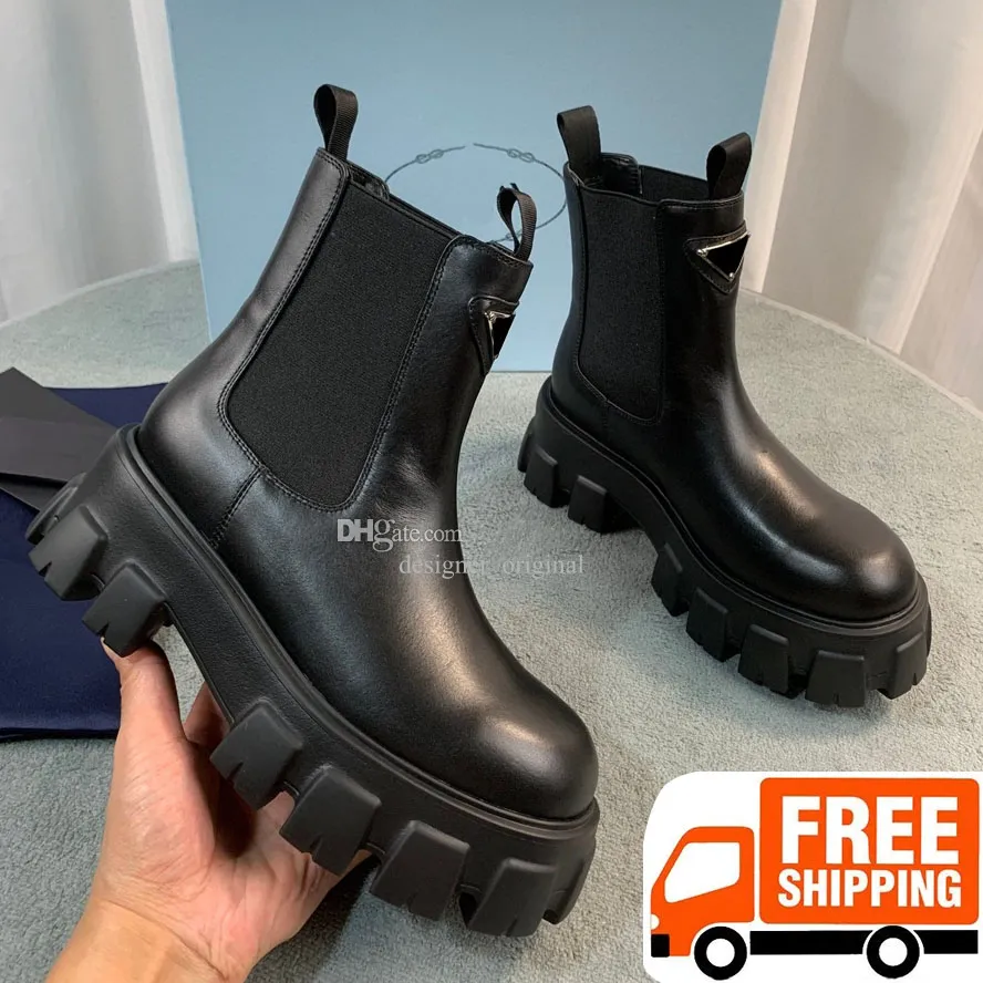 مصمم الثلوج أحذية النساء غاباردين بوت تشيلسي فاخرة منصة apres-ski bootie slip-on chunky dispanseroriginal024