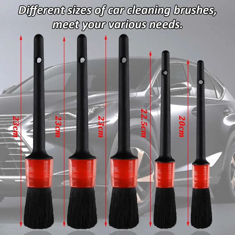 Detailing Brush Set Power Scrubber Drill es Car Detail For Air Vents Polish Pad Glass Tire Rim Cleaning