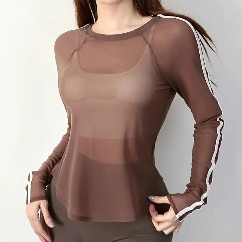 Active Shirts Cloud Rise Women Yoga Shirt Long Sleeve Bra Cover Up Sports  Gym Top Cover Up Sexy Girl Running T Shirt Winter Workout From  Hongpingguog, $26.55