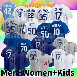 42 Jackie Robinson Mookie Betts Baseball Jerseys Freddie Freeman Clayton  Martinez Walker Buehler Noah Syndergaard Urias James Outman Shohei Ohtani 17