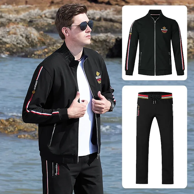 Tuta da uomo Abbigliamento sportivo di alta qualità Set Tuta da jogging 2 pezzi loos Mantieni Basball Moda Stile casual Salto runing grande 231220