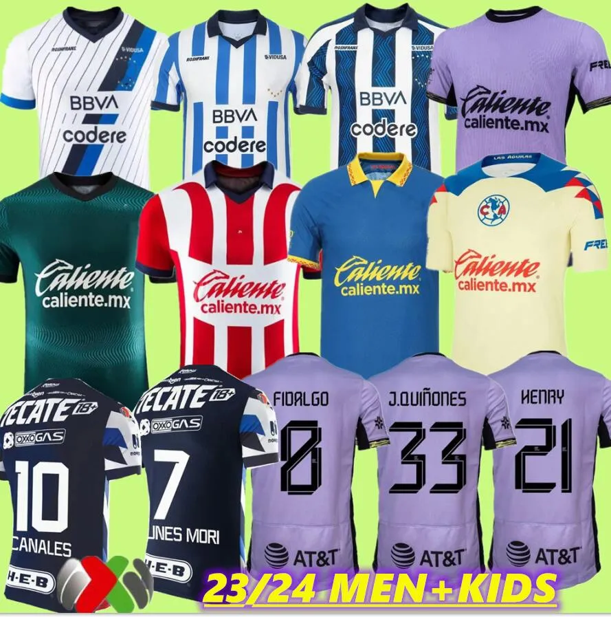 liga mx 23 24 Club America voetbalshirts leon third 2023 2024 mexico Leon Tijuana Tigres UNAM Chivas Guadalajara Cruz Azul voetbalshirts J.I.DINENNO S-4XL maat