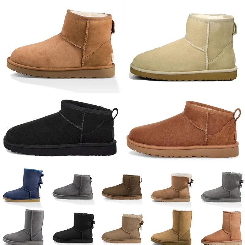 Ultra mini bottes uggchesboot chaussures de créateurs chauds Australie Femmes Winter Botties tasman furges de plate-forme de plate-forme en daim laine réconfort de laine hivernale