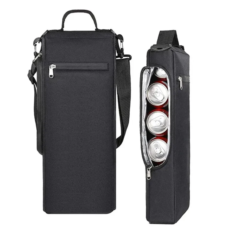 Black Golf Beer Sleeve Golf Cooler Bag Golf Accessories Beer Sleeve Large Capacity Oxford Cloth Insulated Cooler Sleeve Outdoor 231220