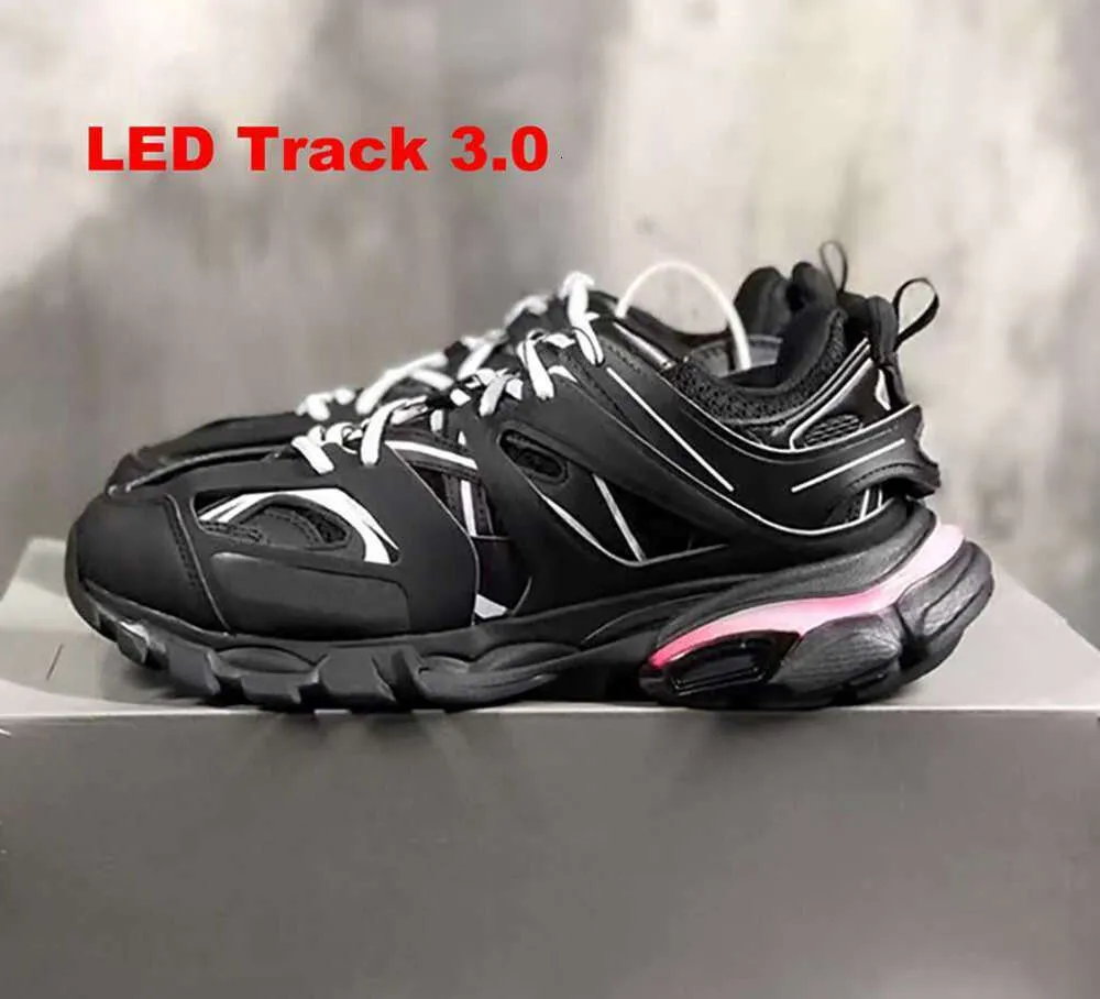 Dress Shoes Designer Led Track 3 3.0 Shoe Men Women Sneakers Triple Black White Pink Blue Orange Yellow Tess.S. Gomma Sneaker spårar Sports 9941ess