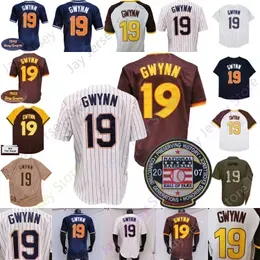 Tony Gwynn Jersey Vintage 1978 1982 Pullover Navy White Button Pinstripe 2007 Hall of Fame Patch Mesh BP