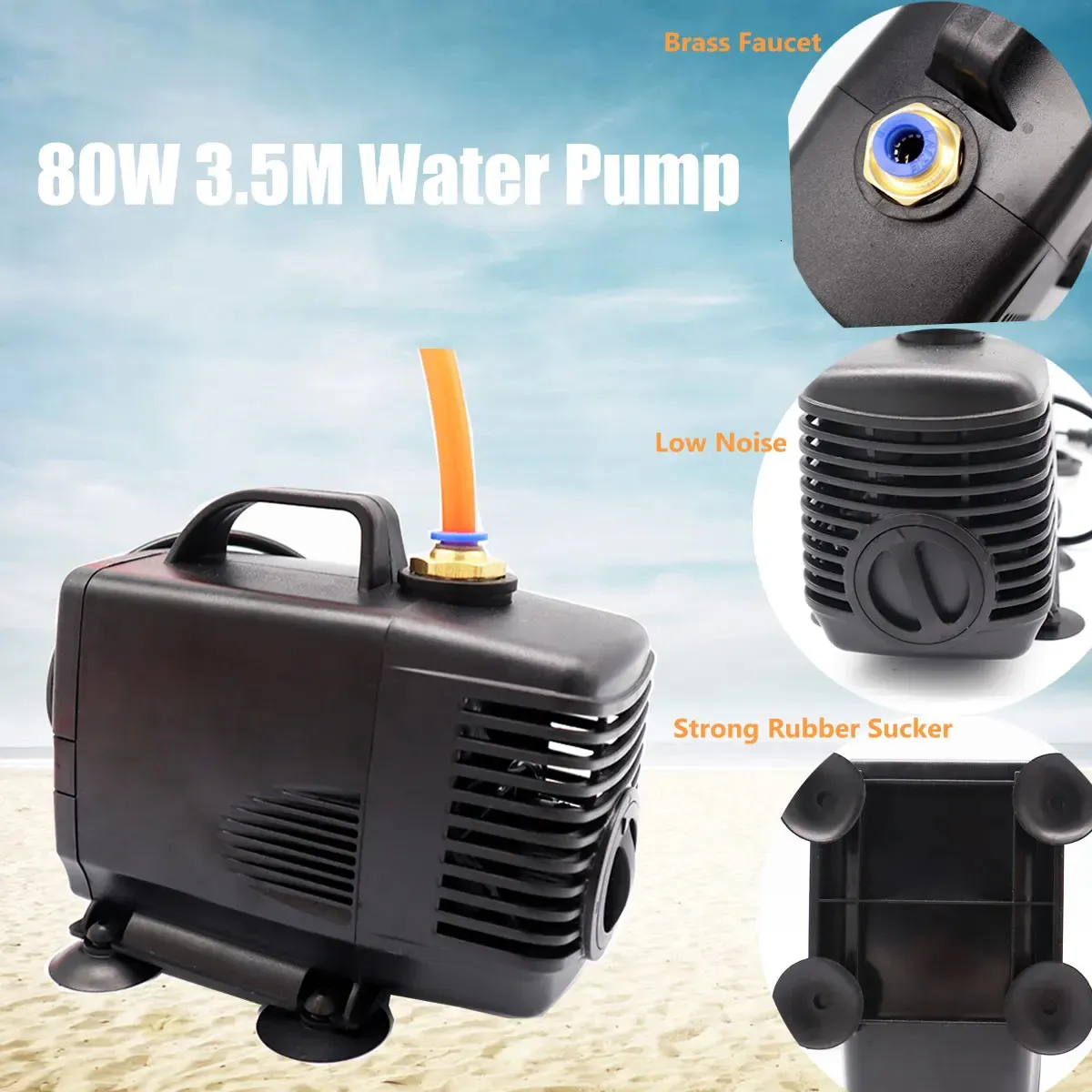 Altri rubinetti Docce Accessori Pompa acqua sommergibile 80W 35M 3500LH 220V per macchina da taglio per incisione laser CO2 e motore mandrino 231219