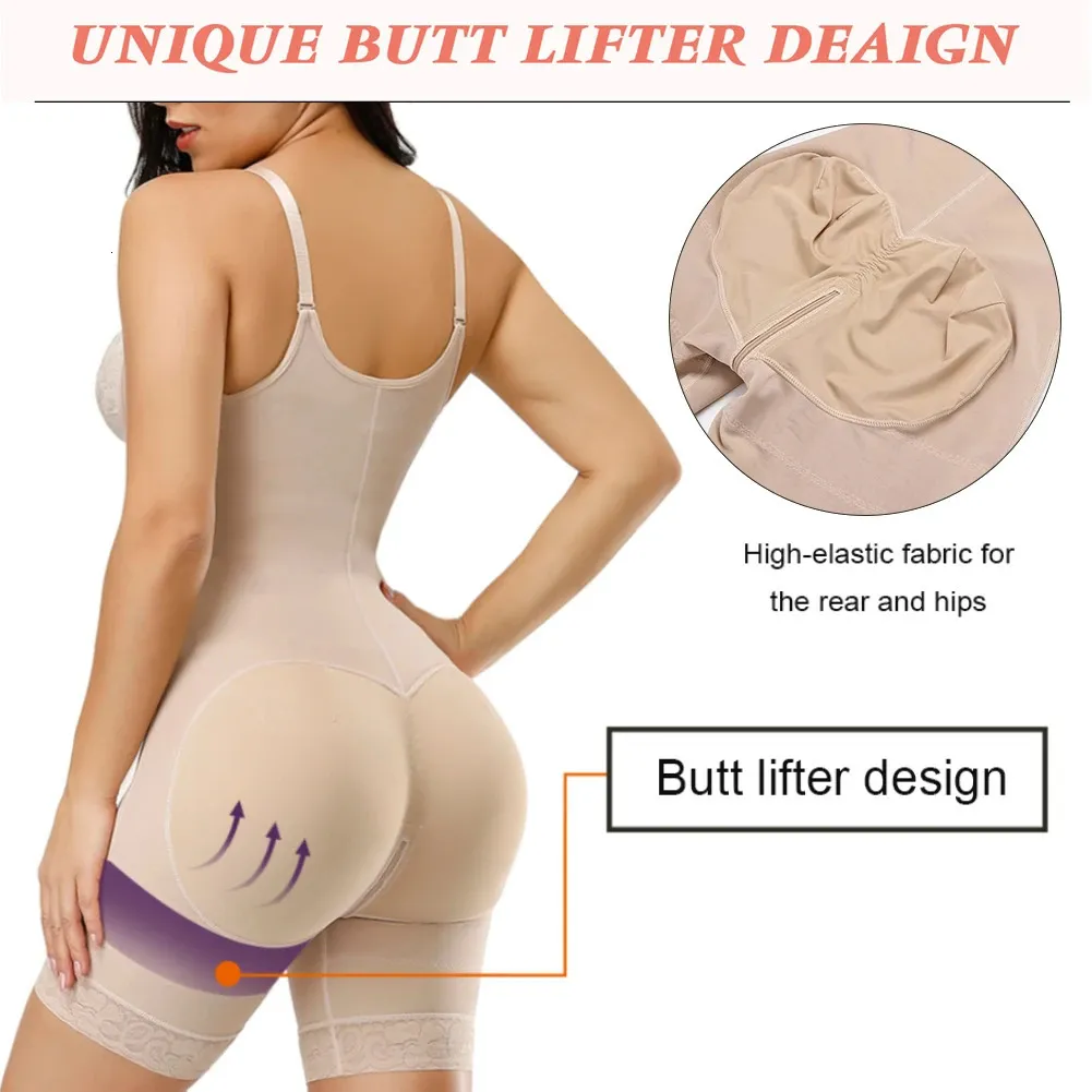 Fajas Colombianas Butt Lifter Plus Size Shapewear Full Body Shaper Firm  Control Enhancer Girdle Weight Loss 