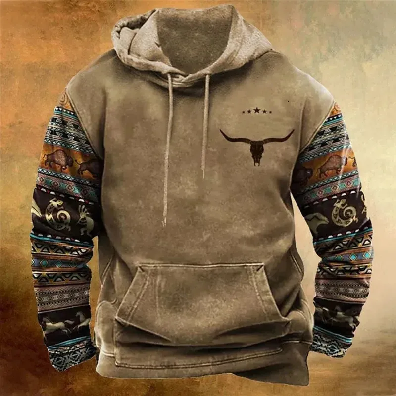 Retro y2k Element Style Hoodies For Men Clothing Large Size Comfortable Material Male Sweatshirts Top Street Formal Wear Hoodie 231220