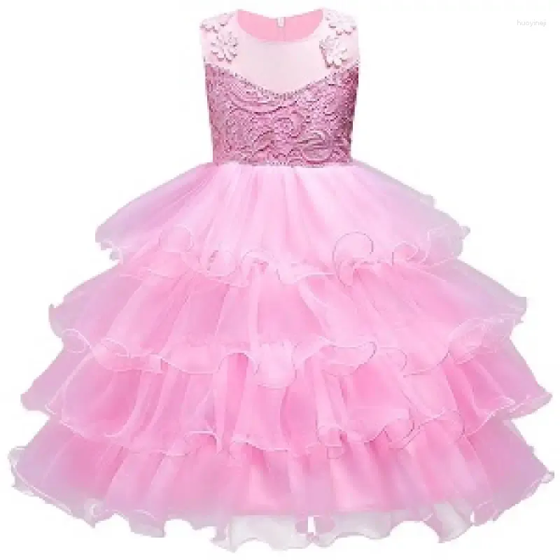 Abiti da ragazza Abito da principessa per bambini per matrimonio Festa di compleanno Boutique Tutu di fiori Abiti da ballo per bambini 3-15 anni