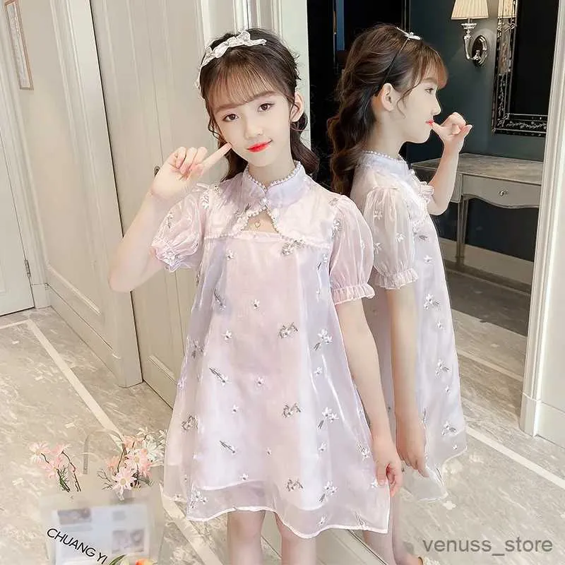 Mädchenkleider Kinder Cheongsam Kleider für Mädchen Sommer chinesischer traditonaler Tang Kleidung Teenager Prinzessin Kleider Kinderpartykleid 6 9 12