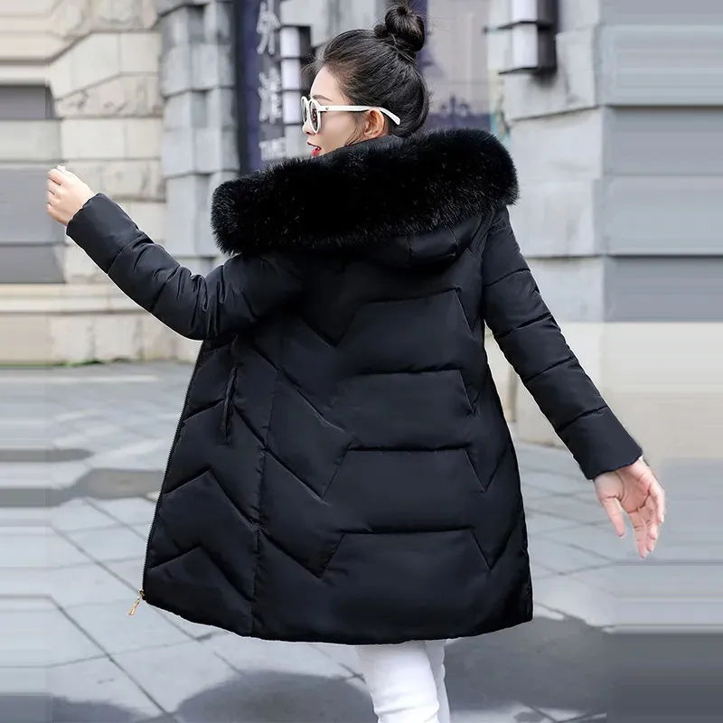 Grande Fourrure 2023 Mode Europ enne Veste Femme Noire Grande