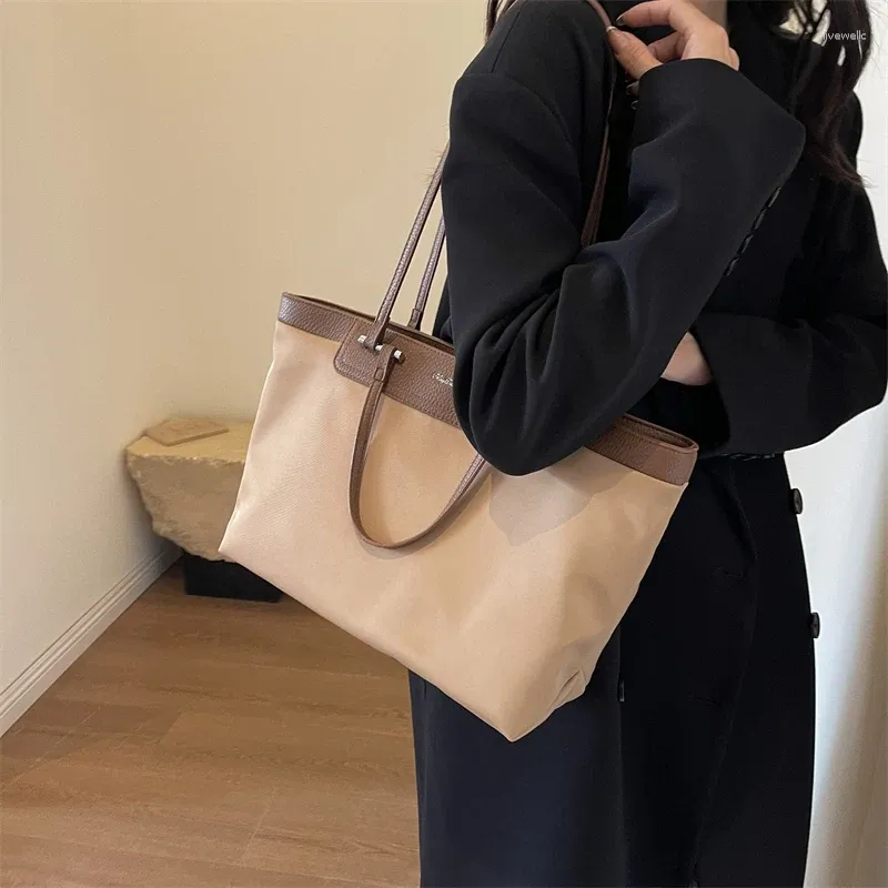 Avondtassen Grote Capaciteit Vintage Britse Stijl Dames Dame Tote Handtas Satchel Portemonnee Onderarmtas Vrouwelijke Casual Aktetas Schouder