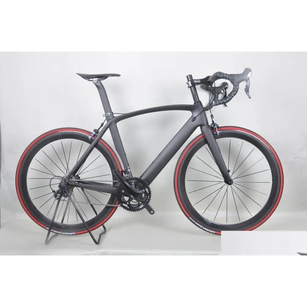 Cyklar Design FM098 Black Maaero Di2 Road Racing Bicycle med 5800 Groupset FL Carbon för att sälja Drop Delivery Sports Outdoors Cycling DHZ67