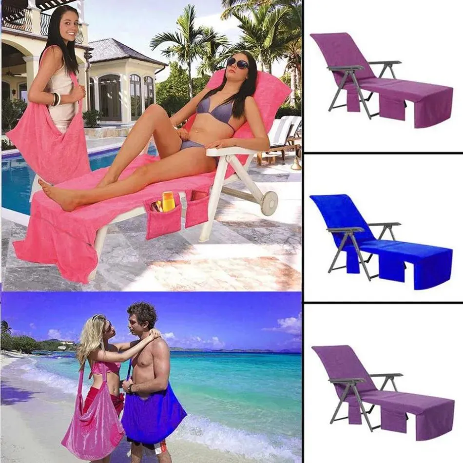 Tillbehör Sunbath Chair Cover 73*210 cm Loorger Mate Beach Handduk Portable Magic Ice Handduk 3 Färger 10st OOA4774