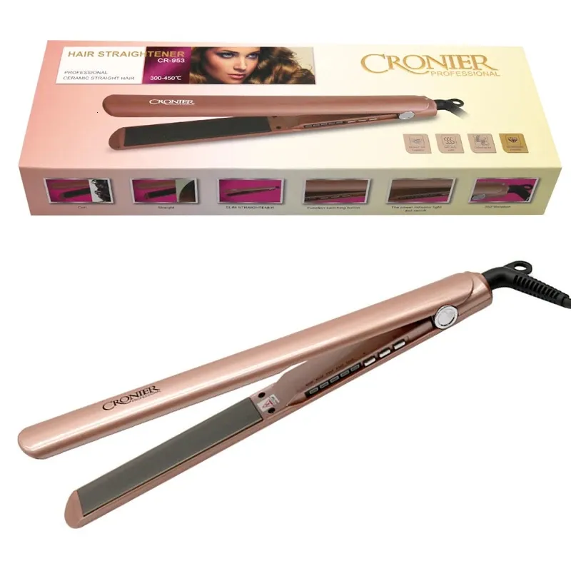 Tot 950 Professionele Flat Iron Stijltang Stijltang Toermalijn Keramische Plaat Stijltang Salon Tool 220-240 v 231220