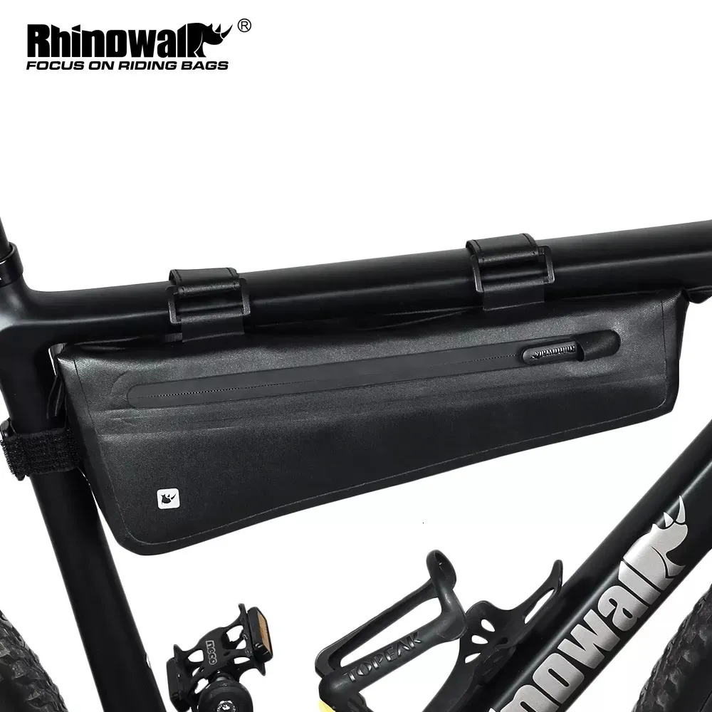 Rhinowalk Bicycle Triangle Bag Bike Frame Front Tube Bag Waterproof Cycling Bag Battery Pannier Packing Pouch Accessories 231220