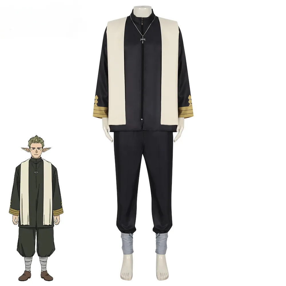 Costume cosplay Anime Kraft Frieren al funerale elfo Kraft Costume cosplay cappotto uniforme uomo festa di carnevale di Halloween