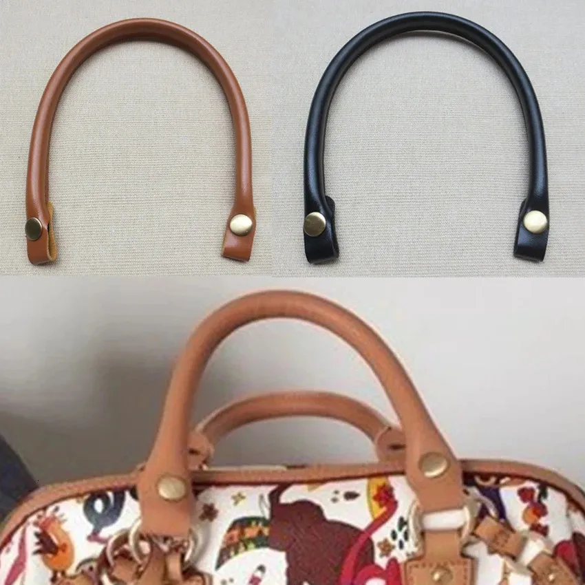 Pièces de sac accessoires 1 pièces poignées de remplacement pour sacs à main femmes bandoulière sacs en cuir PU ceinture couleur unie fermoir poignée 231219