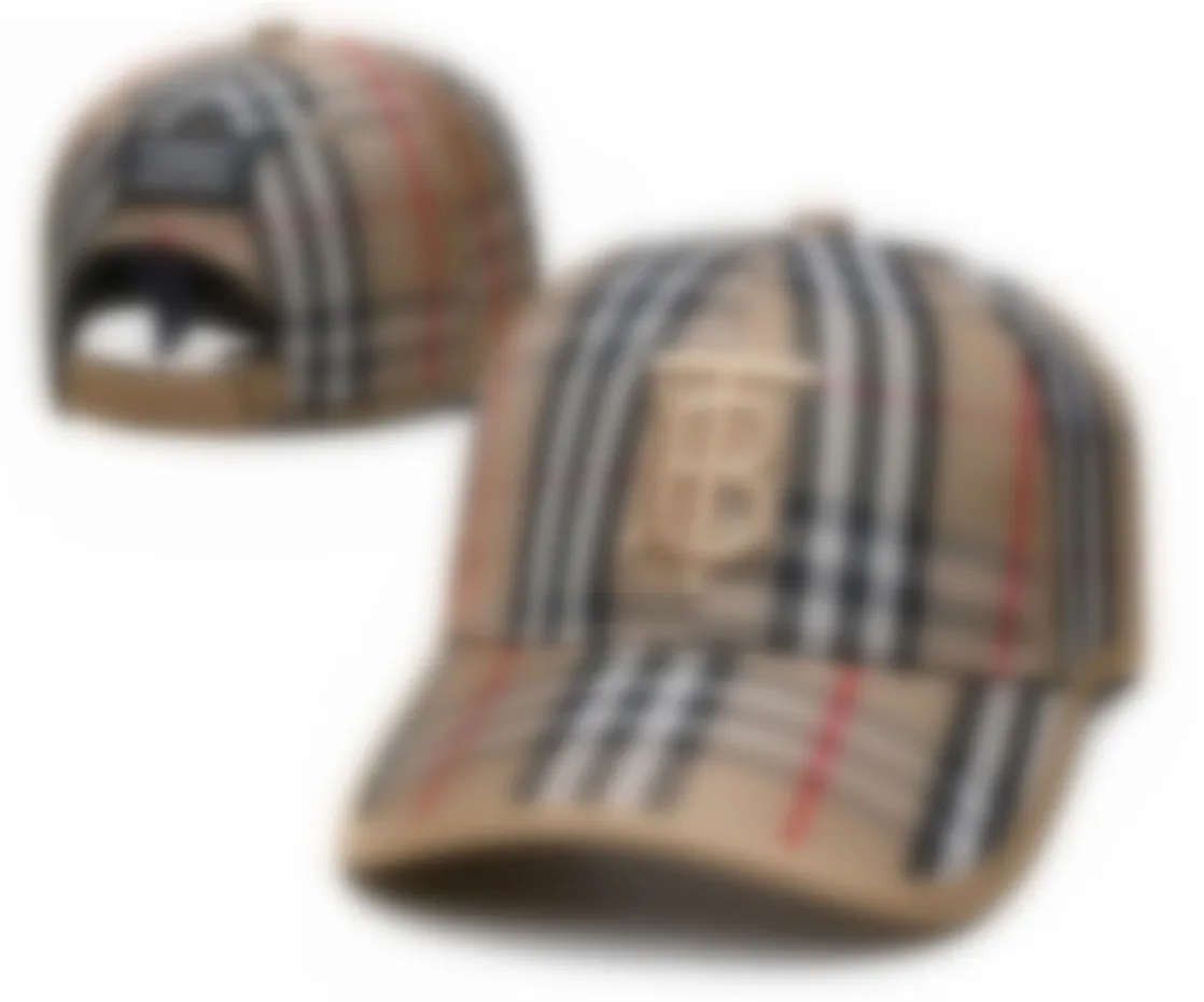 Fashion New Designer Hat Classic Plaid Baseball Cap baseball for Men High End Luxury Cap retrò lettera di plaid-Sun Hat Hat Hat M-18