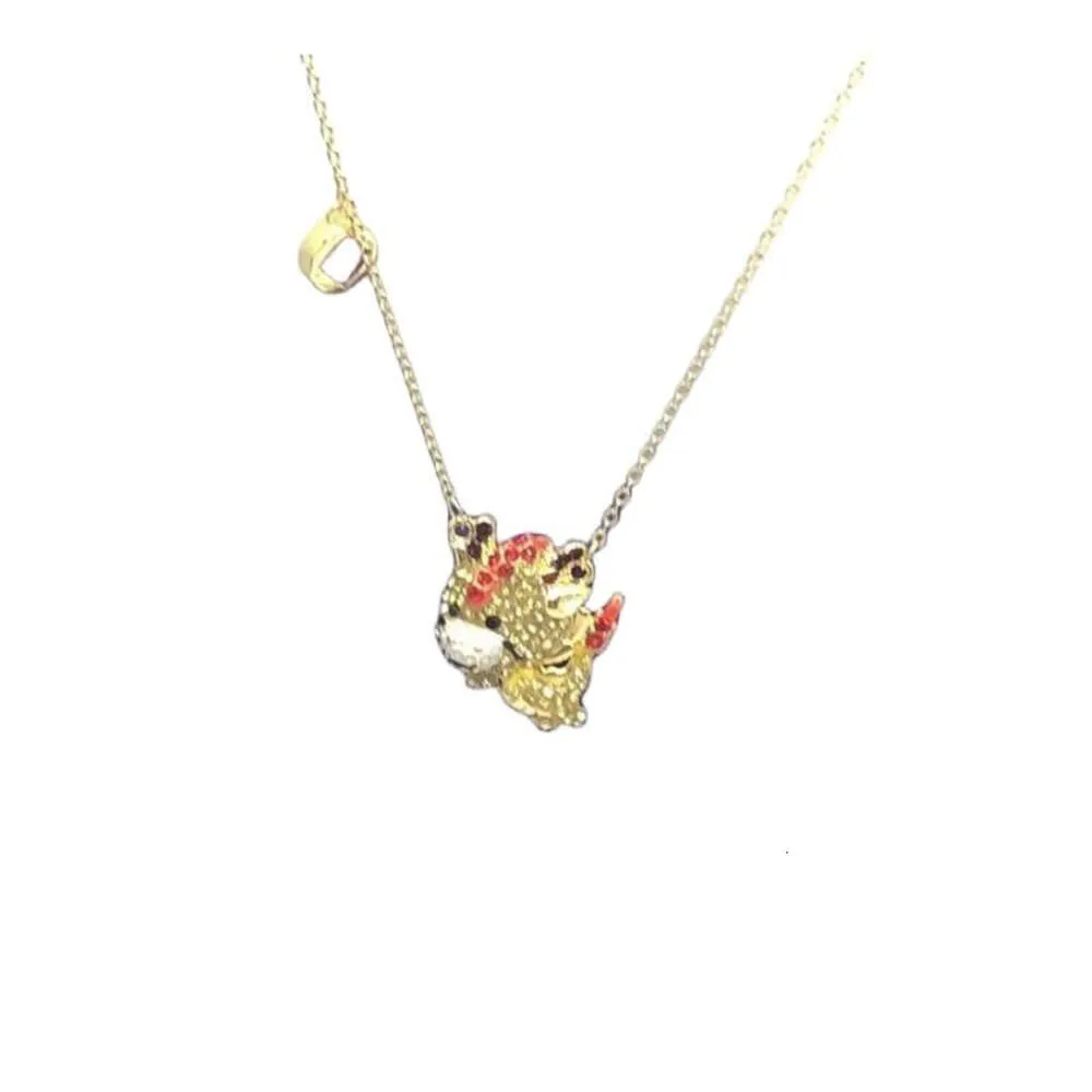 Swarovski Ketting Designer Sieraden Dames Originele Kwaliteit Hanger Kettingen Cartoon Draak Hanger Veelzijdig Cadeau Prachtige ketting