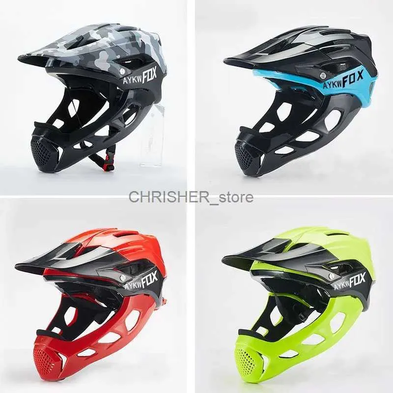 Hełmy wspinaczkowe Aykw Hełm rowerowy rower motocyklowy Kasek Rowerowy Rower Hełm w Downhill Cycle MTB Motocross Helmets