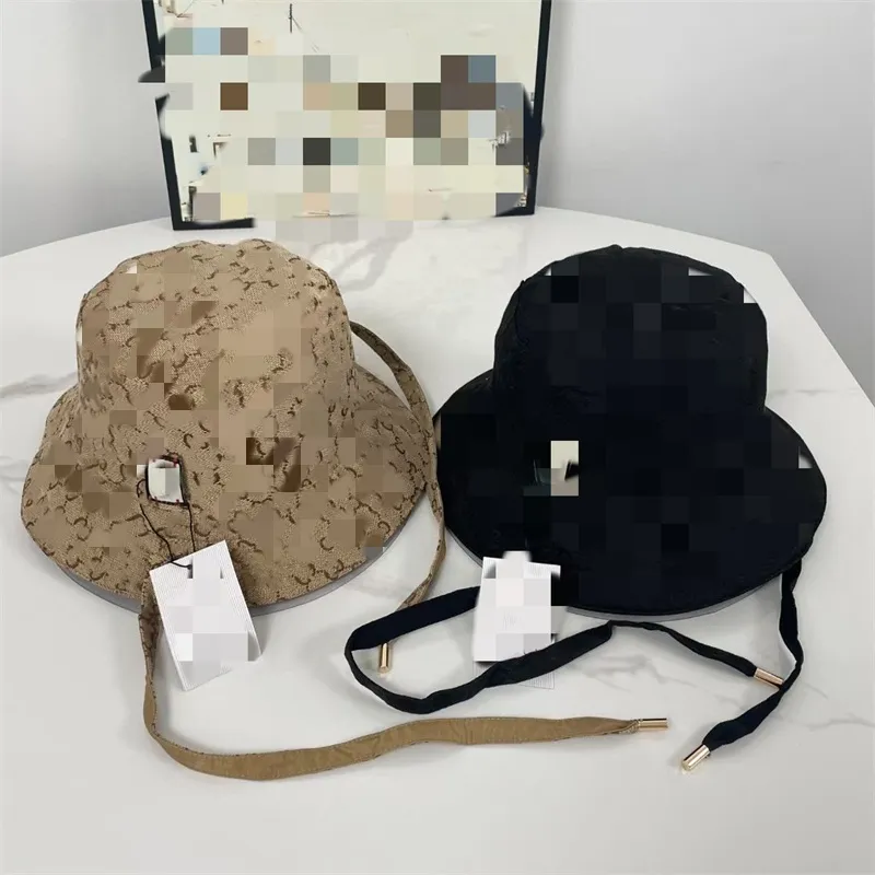 Ny lyxig designbrev fiskare hat casual klassisk pott hatt mode mångsidig sommarstrand solskade och solskyddsmedel med rep hatddd32