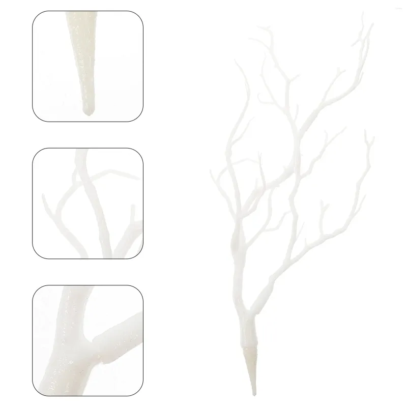 Decorative Flowers 4 Pcs Wedding Table Decorations Faux Antler Accessories Headband DIY Branches Willow 35X15X6CM Plastic White Home Layout