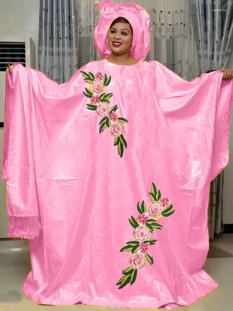 Vêtements ethniques Bazin Riche Robe traditionnelle originale Robes de mariée à manches longues Prom Africain pour les femmes